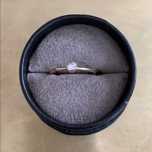 Gabriella Kiss rose-cut white diamond ring, 18kt